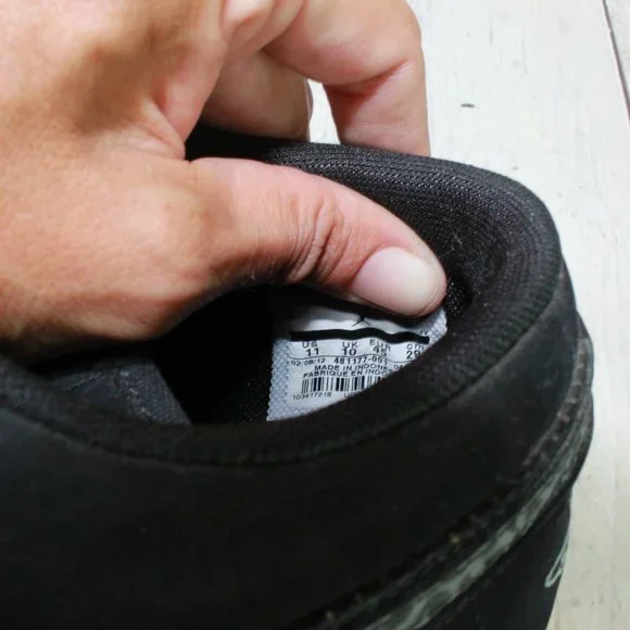 Nike Air Jordan Retro V.1 Black Leather Mesh Low Top Street Sneakers US 11 - Picture 7 of 9